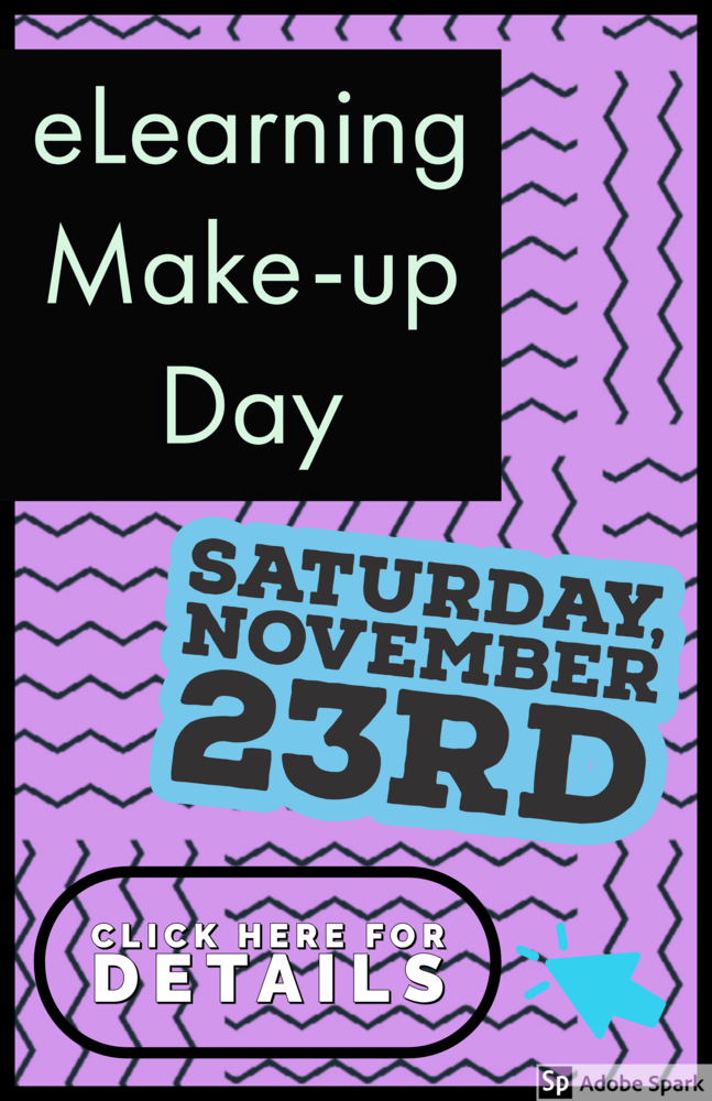 11/19 eLearning Make-Up Day Reminder